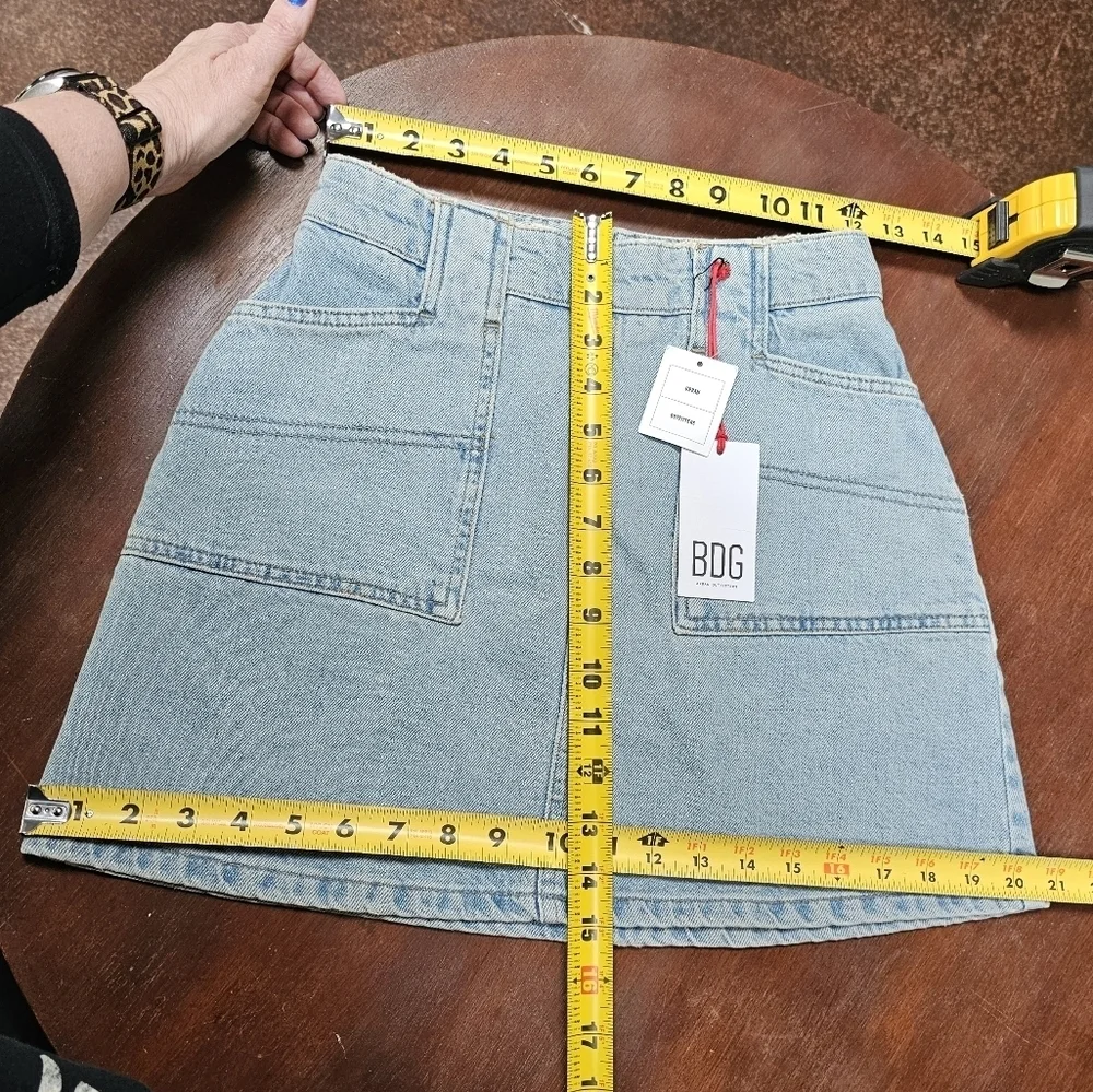 BDG Utility A-Line Denim Mini Skirt Size XS